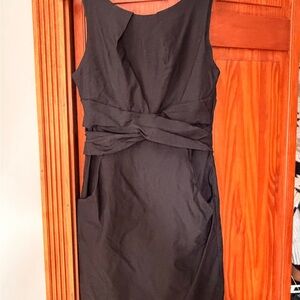 Teeze Me Black Sleeveless Twist-Waist Midi Dress